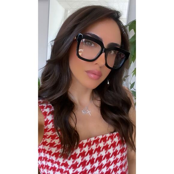 NEW Gucci GG1549O Black Pink Glitter Eyeglasses Frames - Picture 2 of 9